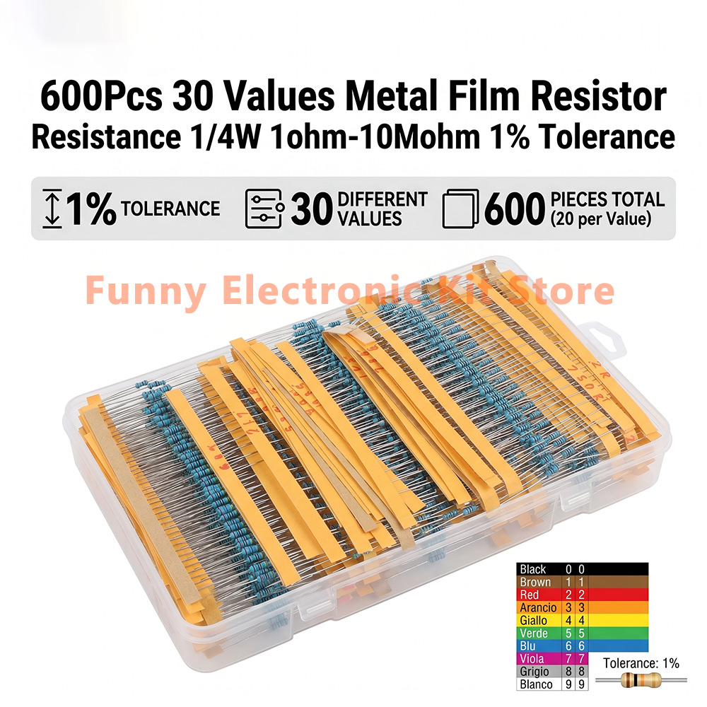 Resistor Kit 1 4W - Kit di resistori a film metallico