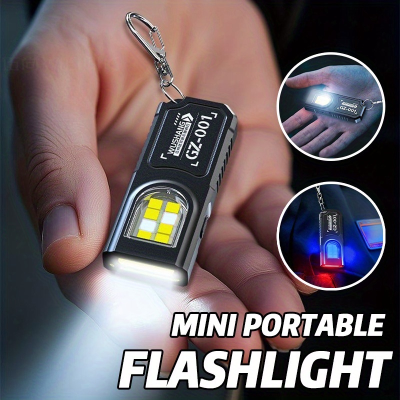 Diy Lamp Electronics - Potente Mini Torcia LED COB Portachiavi,
