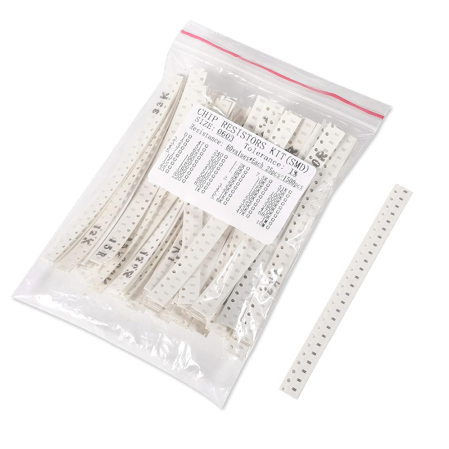 Resistor Kit 1 4W - Kit resistore SMD 1500 pezzi 0603,
