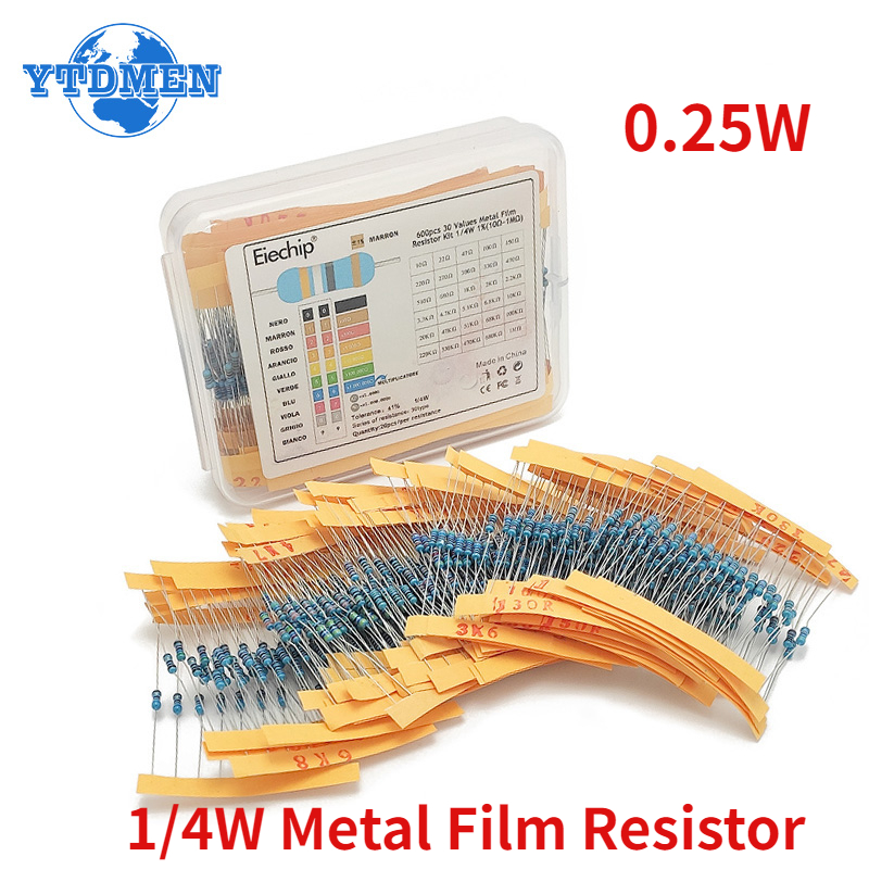 Resistor Kit 1 4W - Kit resistore a film metallico 300-600