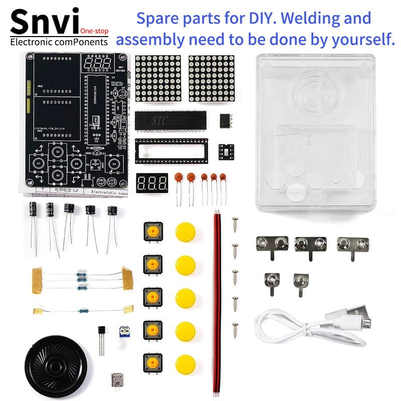 Diy Box Electronics Mall - Kit Console di Gioco Pixel Fai-da-Te