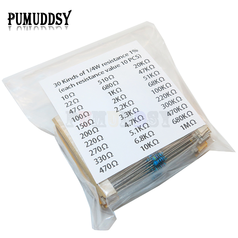 600 pz/set 30 Tipi 1/4W Resist - Resistor Kit 1 4W recensione e prezzo
